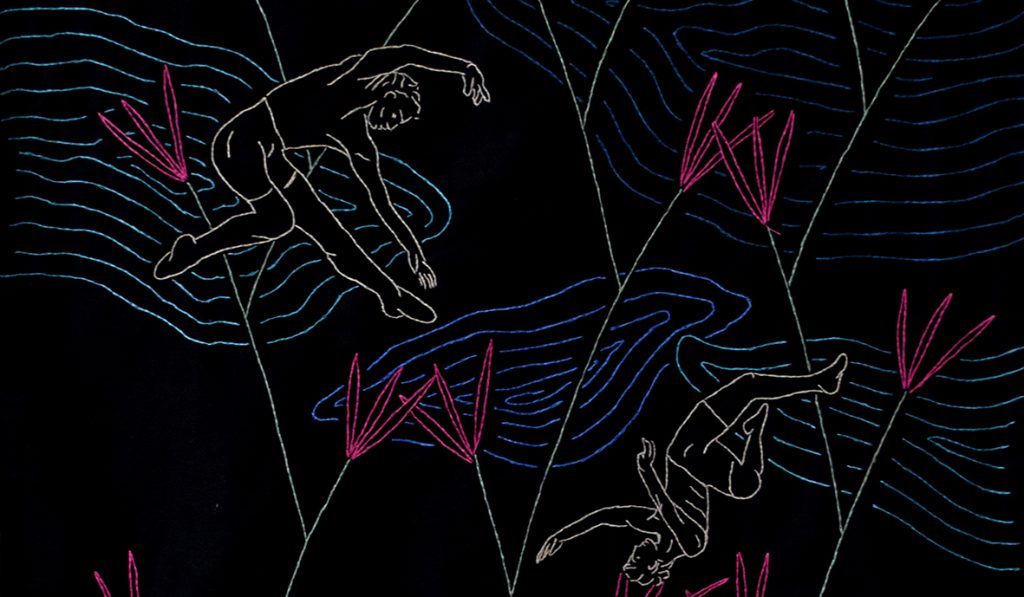 I watched myself in a red melon tree